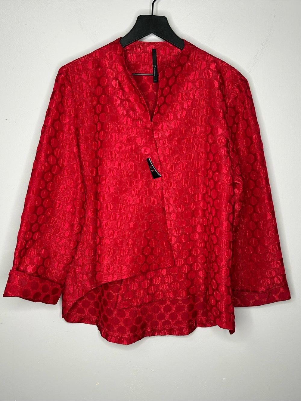 IC by Connie K Red Polka Dot Jacket Size M